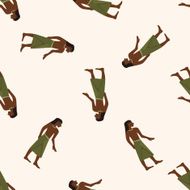 pharaoh cartoon seamless pattern background N25
