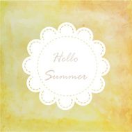 yellow paint watercolor with art vintage card background in summ