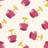 Home appliances theme lamp cartoon seamless pattern background N4