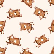chair cartoon seamless pattern background N13