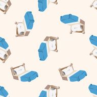 bed cartoon seamless pattern background