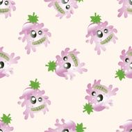 monster cartoon seamless pattern background N18
