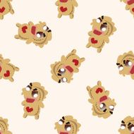 monster cartoon seamless pattern background N19