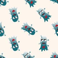 monster cartoon seamless pattern background N20