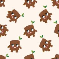 monster cartoon seamless pattern background N21