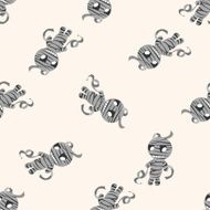 monster cartoon seamless pattern background N22