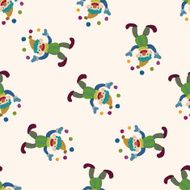 clowns cartoon seamless pattern background N10