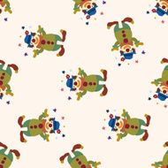 clowns cartoon seamless pattern background N11