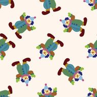 clowns cartoon seamless pattern background N12