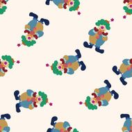 clowns cartoon seamless pattern background N14