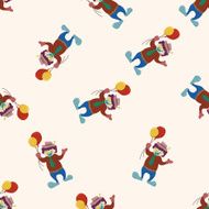 clowns cartoon seamless pattern background N15