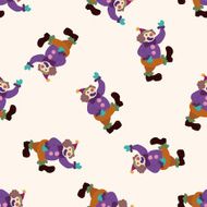 clowns cartoon seamless pattern background N16