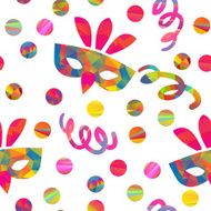 seamless pattern with carnival masks N4