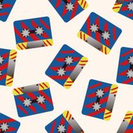 Audiotape cartoon seamless pattern background N24