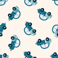 transportation car cartoon seamless pattern background N10