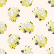 transportation car taxi cartoon seamless pattern background