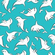 seamless pattern with dolphins N2