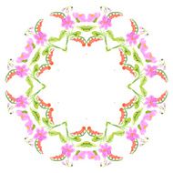 Illustration with flowers and leaves N2
