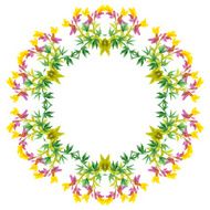 Illustration with flowers and leaves N3