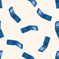cellphone cartoon seamless pattern background N7