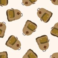 travel bag cartoon seamless pattern background
