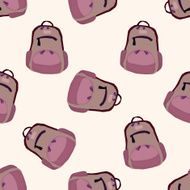 travel bag cartoon seamless pattern background N2