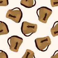 travel bag cartoon seamless pattern background N6
