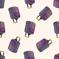 travel bag cartoon seamless pattern background N7
