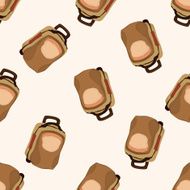 travel bag cartoon seamless pattern background N8