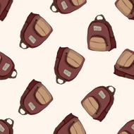travel bag cartoon seamless pattern background N9