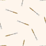 barbecue fork equipment cartoon seamless pattern background