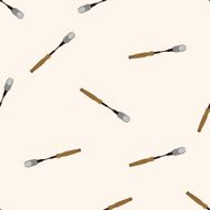 barbecue fork equipment cartoon seamless pattern background N2