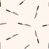barbecue knife equipment cartoon seamless pattern background