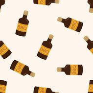 barbecue sauce equipment cartoon seamless pattern background