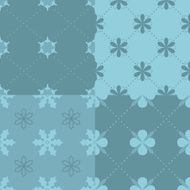 Abstract geometric blue pattern set