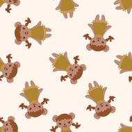 bear cartoon seamless pattern background