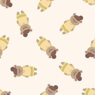bear cartoon seamless pattern background N7