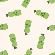 Environmental protection concept Recycled water cartoon seamless pattern background N2