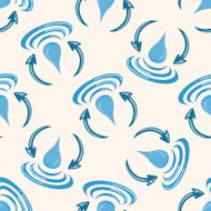 Environmental protection concept Conserve water cartoon seamless pattern background N3