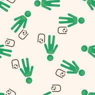 Environmental protection concept Doing recycle t cartoon seamless pattern background N4