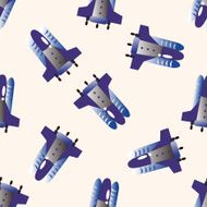 spaceship cartoon seamless pattern background N55