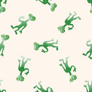 Space alien cartoon seamless pattern background N5