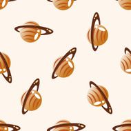 Space planet cartoon seamless pattern background N3