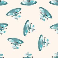 Space ufo cartoon seamless pattern background N8