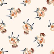 Track and field athletes cartoon seamless pattern background N10