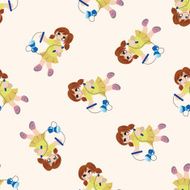 fitness trainer cartoon seamless pattern background N8
