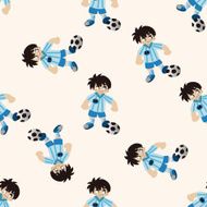 Ball sports cartoon seamless pattern background N7