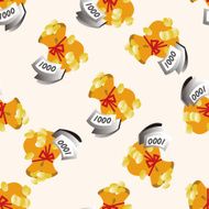 casino cash cartoon seamless pattern background N2