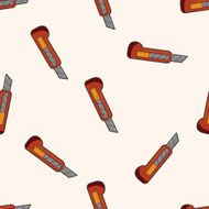 utility knife cartoon seamless pattern background N2