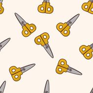 scissors cartoon seamless pattern background N2